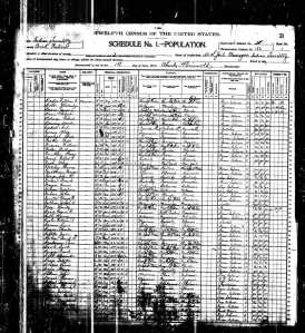 1900 US Federal Census-Township 1, 2, and 3, Creek Nation, Indian Territory